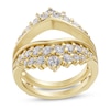 Thumbnail Image 1 of 1-3/8 CT. T.W. Journey Diamond Double Row Chevron Enhancer in 14K Gold