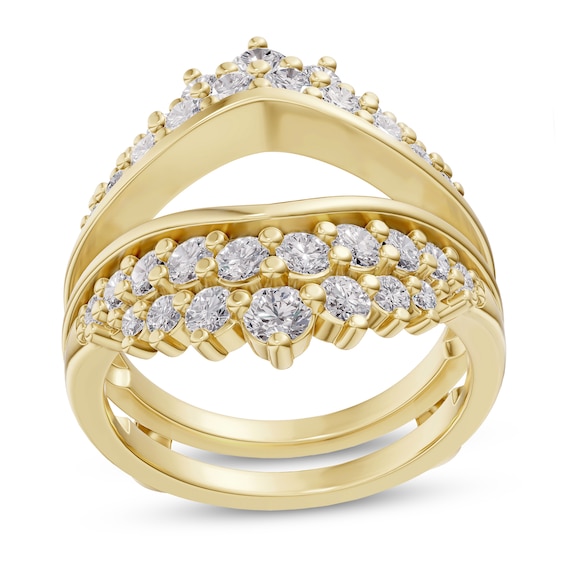 1-3/8 CT. T.w. Journey Diamond Double Row Chevron Enhancer in 14K Gold