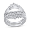 Thumbnail Image 1 of 1-3/8 CT. T.W. Journey Diamond Double Row Chevron Enhancer in 14K White Gold