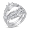 Thumbnail Image 2 of 1-3/8 CT. T.W. Journey Diamond Double Row Chevron Enhancer in 14K White Gold