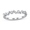 Thumbnail Image 1 of 1/5 CT. T.W. Diamond Bezel-Set Zig-Zag Duos Band in 10K White Gold