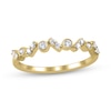 Thumbnail Image 1 of 1/5 CT. T.W. Diamond Bezel-Set Zig-Zag Duos Band in 10K Gold