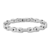 Thumbnail Image 1 of Men's 1/4 CT. T.W. Diamond Stirrup Link Bracelet in Stainless Steel - 8.5"