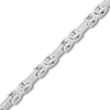 Thumbnail Image 2 of Men's 1/4 CT. T.W. Diamond Stirrup Link Bracelet in Stainless Steel - 8.5"