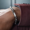 Thumbnail Image 4 of Men's 1/4 CT. T.W. Diamond Stirrup Link Bracelet in Stainless Steel - 8.5"