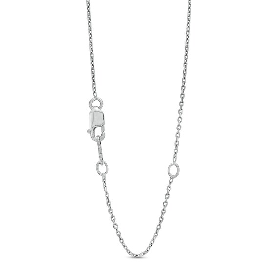 3/4 CT. T.w. Oval Multi-Diamond Open Double Frame Pendant in 10K White Gold
