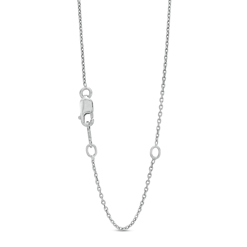 Main Image 3 of 3/4 CT. T.W. Oval Multi-Diamond Open Double Frame Pendant in 10K White Gold
