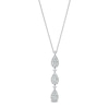 Thumbnail Image 1 of 1/2 CT. T.W. Pear Multi-Diamond Teardrops Necklace in 10K White Gold