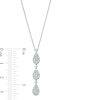 Thumbnail Image 4 of 1/2 CT. T.W. Pear Multi-Diamond Teardrops Necklace in 10K White Gold