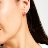 Thumbnail Image 2 of 1/5 CT. T.W. Multi-Diamond Scallop Frame Stud Earrings in 10K White Gold