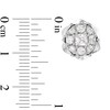 Thumbnail Image 3 of 1/5 CT. T.W. Multi-Diamond Scallop Frame Stud Earrings in 10K White Gold