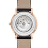 Thumbnail Image 2 of Men's Movado AUTOMATIC Museum® Classic Rose Gold-Tone PVD Black Leather Strap Watch with Black Dial (Model: 0607474)