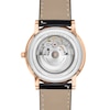 Thumbnail Image 3 of Men's Movado AUTOMATIC Museum® Classic Rose Gold-Tone PVD Black Leather Strap Watch with Black Dial (Model: 0607474)