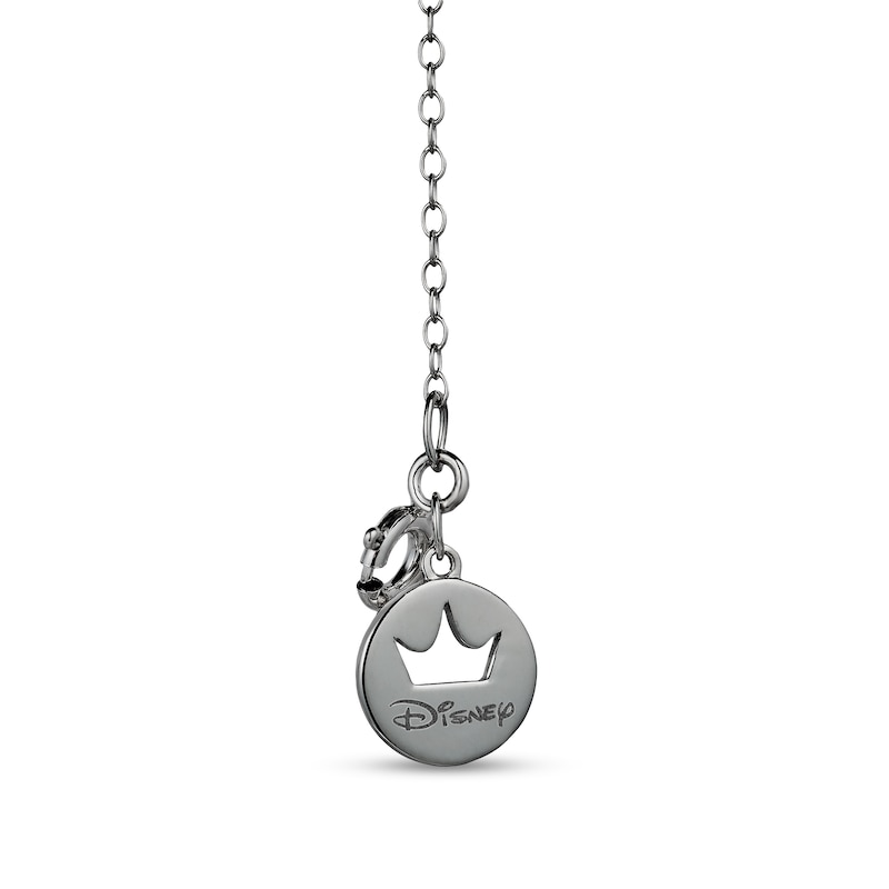 Main Image 2 of Enchanted Disney Villains Ursula Oval White Obsidian and 1/8 CT. T.W. Diamond Tentacle Pendant in Sterling Silver