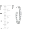 Thumbnail Image 2 of 3 CT. T.W. Certified Lab-Created Diamond Curved Open Hoop Earrings in 14K White Gold (F/SI2)