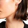 Thumbnail Image 2 of 3/4 CT. T.W. Certified Lab-Grown Diamond Curved Open Hoop Earrings in 14K Gold (F/SI2)
