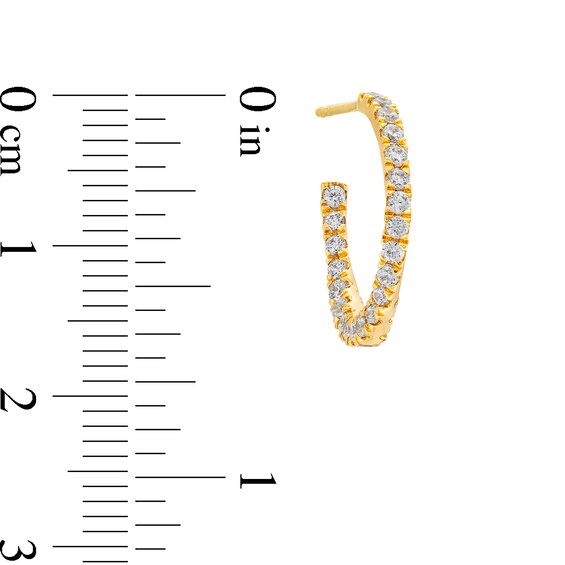 3/4 CT. T.w. Lab-Grown Diamond Curved Open Hoop Earrings in 14K Gold (F/Si2)