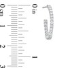 Thumbnail Image 3 of 3/4 CT. T.W. Certified Lab-Grown Diamond Curved Open Hoop Earrings in 14K White Gold (F/SI2)