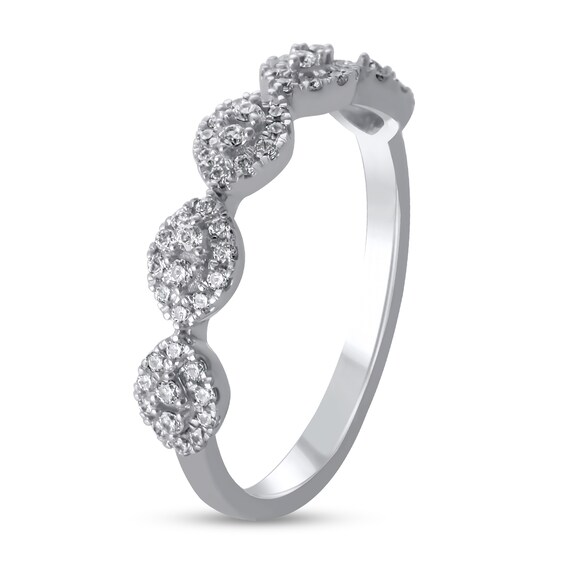 1/3 CT. T.w. Diamond Marquise Frame Band in 10K White Gold