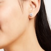 Thumbnail Image 2 of 1-1/2 CT. T.W. Certified Lab-Grown Diamond Frame Stud Earrings in 14K White Gold (F/SI2)