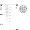 Thumbnail Image 3 of 1-1/2 CT. T.W. Certified Lab-Grown Diamond Frame Stud Earrings in 14K White Gold (F/SI2)