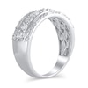 Thumbnail Image 2 of 1 CT. T.W. Baguette and Round Diamond Triple Row Band in 14K White Gold
