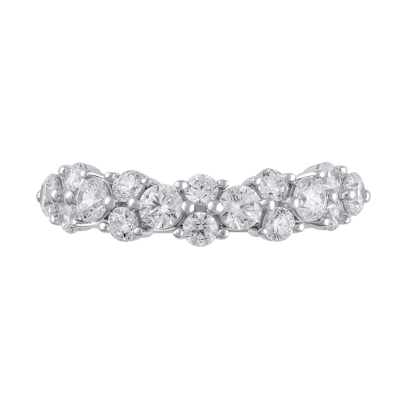 Main Image 3 of 1 CT. T.W. Diamond Scatter Band in 14K White Gold