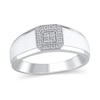 Thumbnail Image 1 of 1/8 CT. T.W. Quad Diamond Octagon Frame Band in 10K White Gold