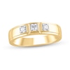Thumbnail Image 1 of 1/4 CT. T.W. Diamond Raised Square Frame Three Stone Band in 10K Gold