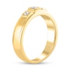 Thumbnail Image 2 of 1/4 CT. T.W. Diamond Raised Square Frame Three Stone Band in 10K Gold