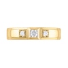 Thumbnail Image 3 of 1/4 CT. T.W. Diamond Raised Square Frame Three Stone Band in 10K Gold