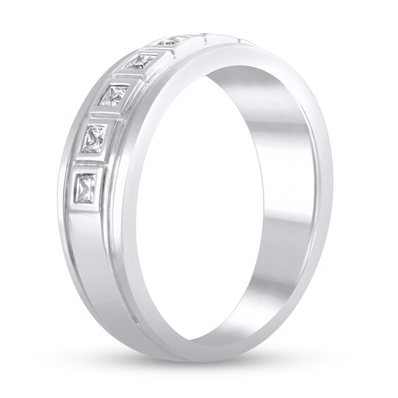 1/2 CT. T.w. Square-Cut Diamond Raised Frame Nine Stone Band in 10K Gold