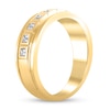 Thumbnail Image 2 of Men's 1/2 CT. T.W. Square-Cut Diamond Raised Frame Nine Stone Band in 10K Gold