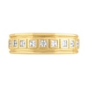 Thumbnail Image 3 of Men's 1/2 CT. T.W. Square-Cut Diamond Raised Frame Nine Stone Band in 10K Gold