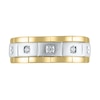 Thumbnail Image 3 of 1/10 CT. T.W. Diamond Rectangle Station Five Stone Band in 10K Two-Tone Gold
