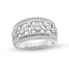 Thumbnail Image 1 of 1 CT. T.W. Marquise-Frame Multi-Diamond Multi-Row Band in 14K White Gold