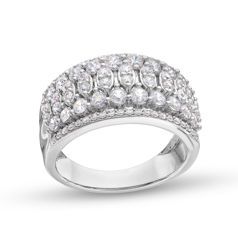 Main Image 1 of 1-1/2 CT. T.W. Marquise-Frame Multi-Diamond center Row Band in 14K White Gold