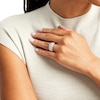 Thumbnail Image 2 of 1-1/2 CT. T.W. Marquise-Frame Multi-Diamond center Row Band in 14K White Gold