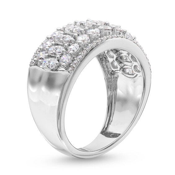 1-1/2 CT. T.w. Marquise-Frame Multi-Diamond center Row Band in 14K White Gold