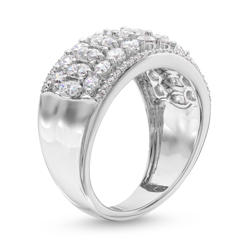 Main Image 3 of 1-1/2 CT. T.W. Marquise-Frame Multi-Diamond center Row Band in 14K White Gold