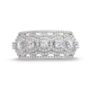 Thumbnail Image 4 of 1-1/2 CT. T.W. Diamond Scallop Frame center Row Band in 14K White Gold