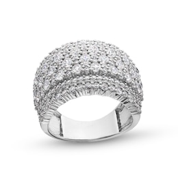 2-1/2 CT. T.W. Diamond Edge Multi-Row Band in 14K White Gold