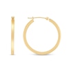 Thumbnail Image 1 of 25.0mm Square Tube Hoop Earrings in Hollow 14K Gold