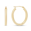 Thumbnail Image 1 of 25.0mm Oval Tube Hoop Earrings in Hollow 14K Gold
