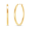 Thumbnail Image 1 of 30.0mm Oval Tube Hoop Earrings in Hollow 14K Gold