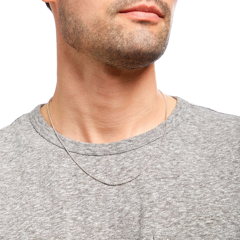 Main Image 3 of Diamond-Cut 1.6mm Rope Chain Necklace in Solid 10K White Gold - 20"