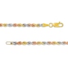 Thumbnail Image 2 of 3.0mm Rope Chain Bracelet in Semi-Solid 14K Tri-Tone Gold - 7.5"