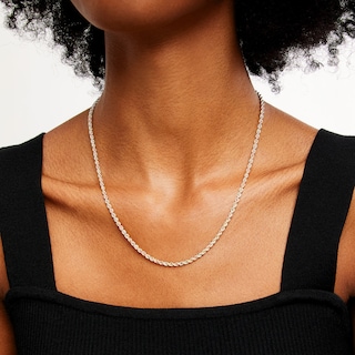 Main Image 2 of 3.0mm Rope Chain Necklace in Semi-Solid 14K Tri-Tone Gold - 20"