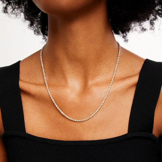 3.0mm Rope Chain Necklace in Semi-Solid 14K Tri-Tone Gold - 20"