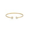 Thumbnail Image 0 of 1/2 CT. T.W. Diamond Oval-and Pear-Framed Bangle Bracelet in 10K Gold